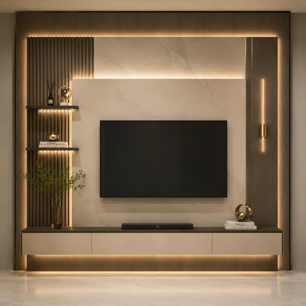 Backdrop tv minimalis Modern