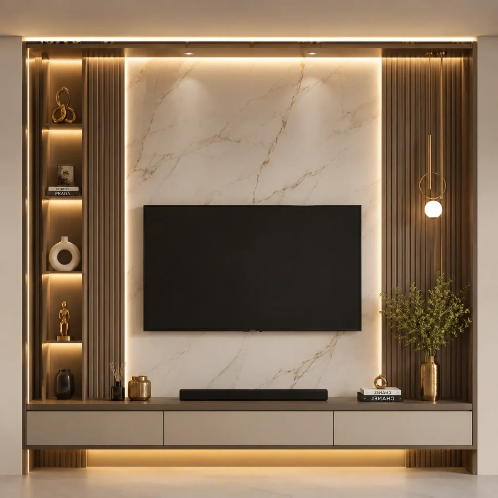 Backdrop tv minimalis Modern