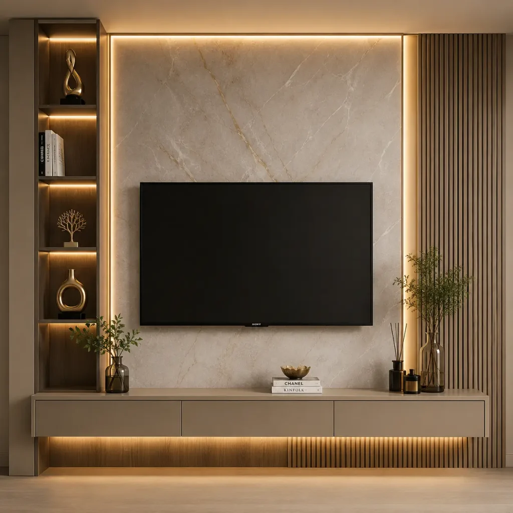 Backdrop tv minimalis Modern
